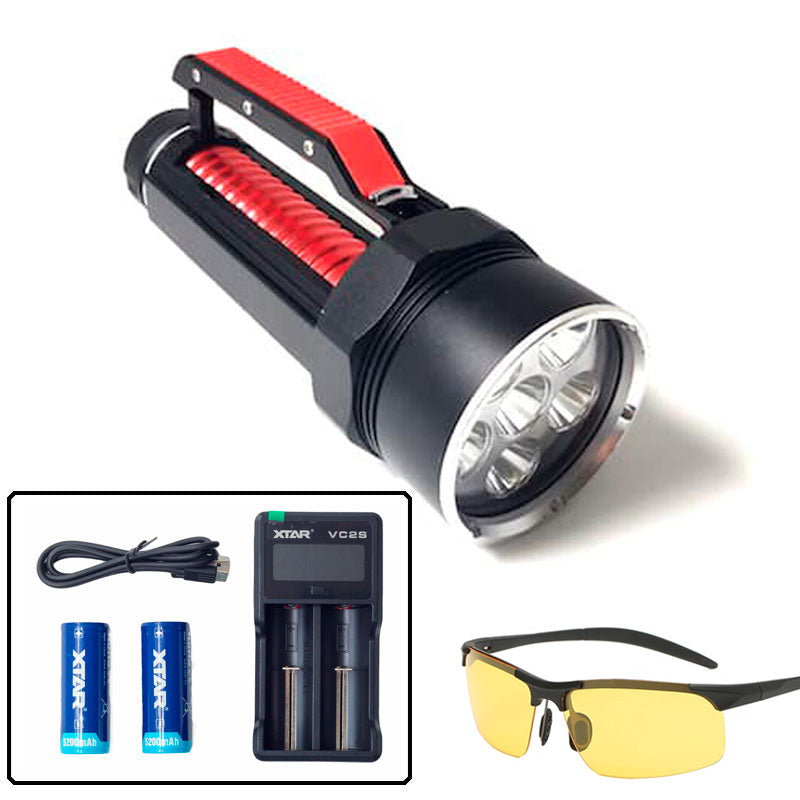 Ravlygte: AmberExpert™ XLC6. Med batteri, lader og ravbrille.