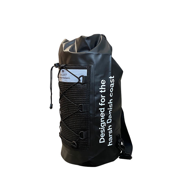 Vandtæt taske Dry Bag Rygsæk™ fra danske Owlbite® på 20L (Liter), sort